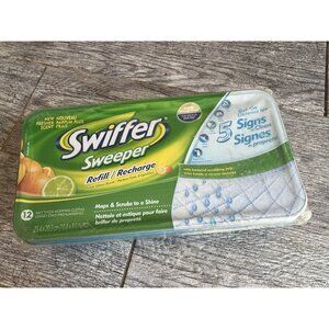 Swiffer Sweeper Wet Mopping Cloths Refill 12 ct Mop Cloth Fresh Citrus‎ New